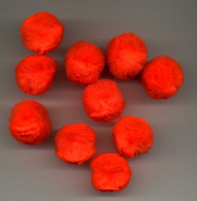 Pompoms 1" - Orange x 10